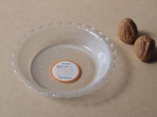 画像14: パイレックス 岩城硝子　耐熱ふち飾り皿 小 15cm 型板凹凸 日本製 (14)