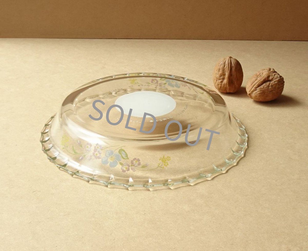 画像12: レトロ パイレックス 耐熱ふち飾り皿 中　19cm メイブルー 日本製 (12)