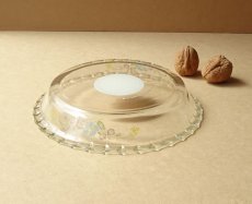 画像12: レトロ パイレックス 耐熱ふち飾り皿 中　19cm メイブルー 日本製 (12)