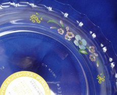 画像15: レトロ パイレックス 耐熱ふち飾り皿 中　19cm メイブルー 日本製 (15)