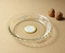 画像3: レトロ パイレックス 耐熱ふち飾り皿 中　19cm メイブルー 日本製 (3)