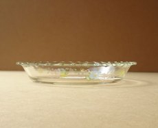 画像7: レトロ パイレックス 耐熱ふち飾り皿 中　19cm メイブルー 日本製 (7)