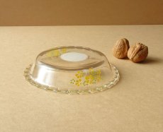 画像9: レトロ パイレックス 耐熱ふち飾り皿 小　15cm 黄花 日本製 (9)