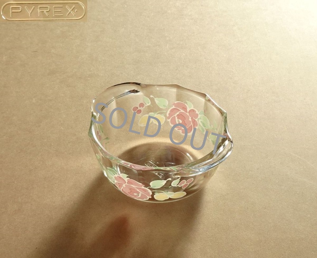 画像1: □outlet□レトロパイレックス 耐熱ココット 小 カントリーローズ 9cm  (1)