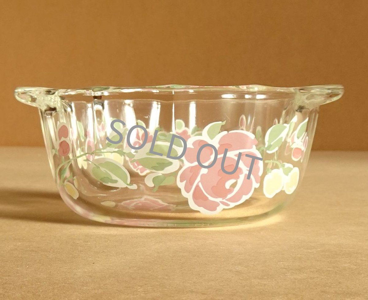 画像6: □outlet□レトロパイレックス 耐熱ココット 小 カントリーローズ 9cm  (6)