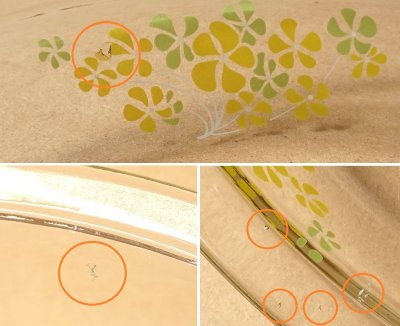 画像2: レトロ パイレックス 岩城硝子 耐熱パイ皿 黄花 22.5cm 日本製