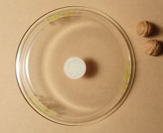 画像9: レトロ パイレックス 岩城硝子 耐熱パイ皿 黄花 22.5cm 日本製 (9)