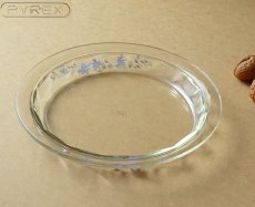 画像1: □outlet□レトロパイレックス 耐熱パイ皿 紫花 20cm 日本製 (1)