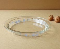画像2: □outlet□レトロパイレックス 耐熱パイ皿 紫花 20cm 日本製 (2)