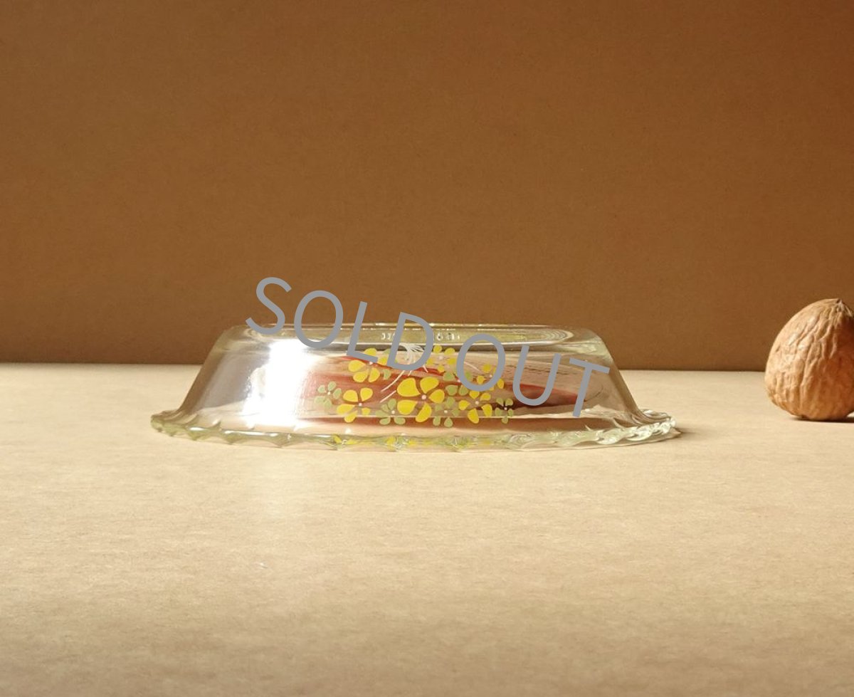 画像11: レトロ パイレックス 耐熱ふち飾り皿 小 黄花 日本製 15cm (11)