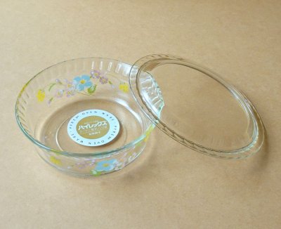 画像2: パイレックス 岩城硝子　蓋付き鉢　日本製 14cm メイブルー
