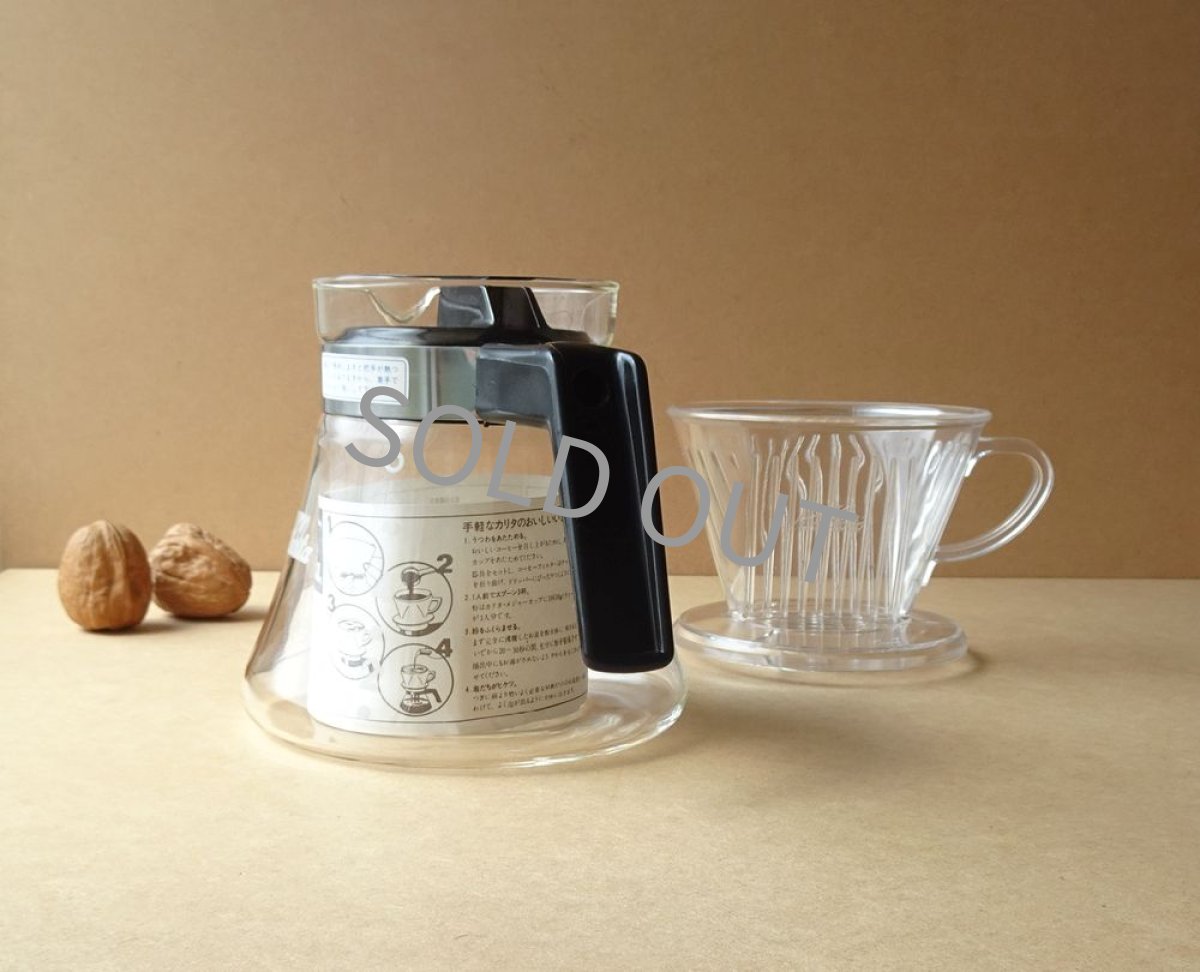 画像2: カリタ 直火ポット  0.6L 黒 6杯用 ドリッパー付き (2)