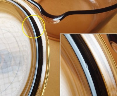 画像2: VISION コーニング社 直火用ガラス片手鍋 アンバー1.5L