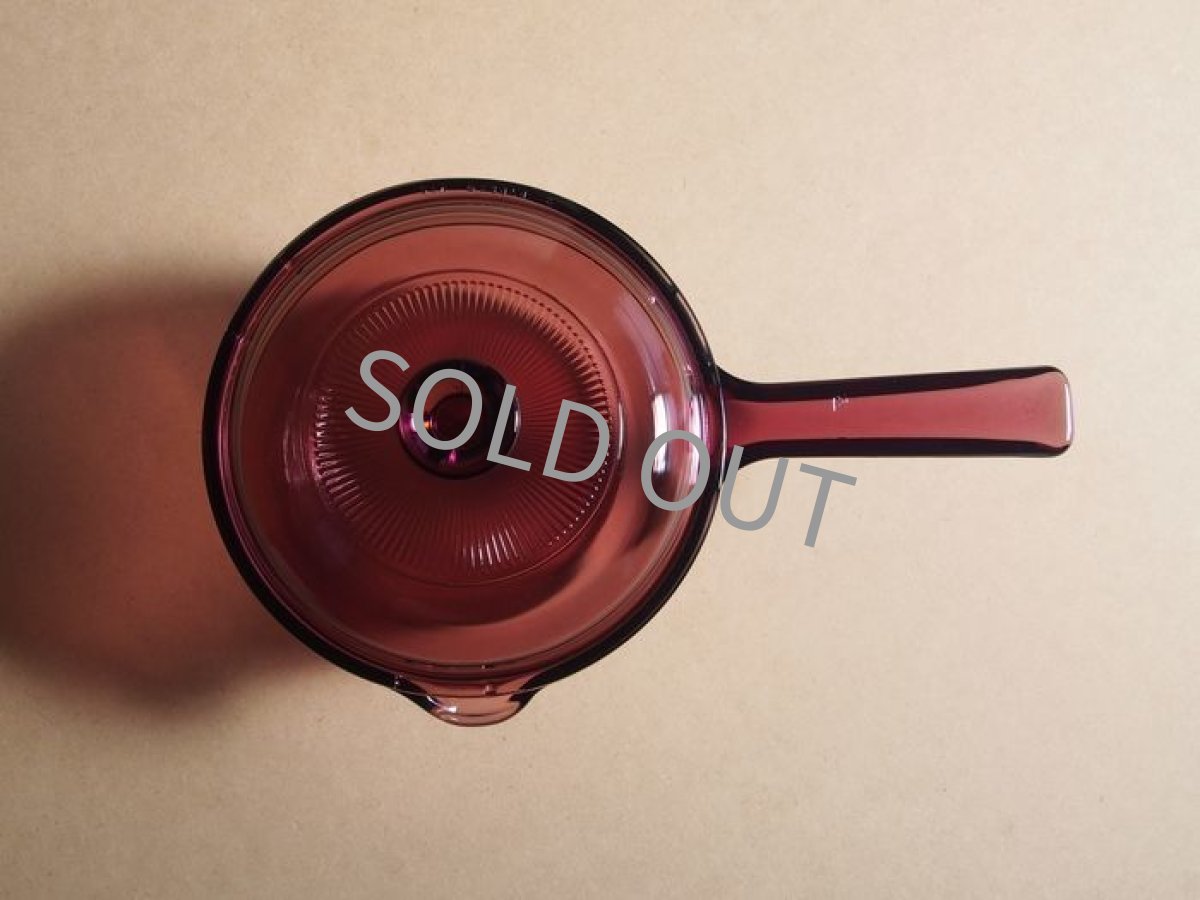 画像3: VISION コーニング社　直火用ガラス片手鍋 クランベリー1L (3)