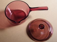 画像6: VISION コーニング社　直火用ガラス片手鍋 クランベリー1L (6)