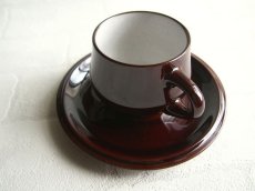 画像8: ノリタケ フォークストーン　カップ＆ソーサー　艶茶 (8)