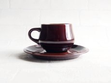 画像3: ノリタケ フォークストーン　カップ＆ソーサー　艶茶 (3)