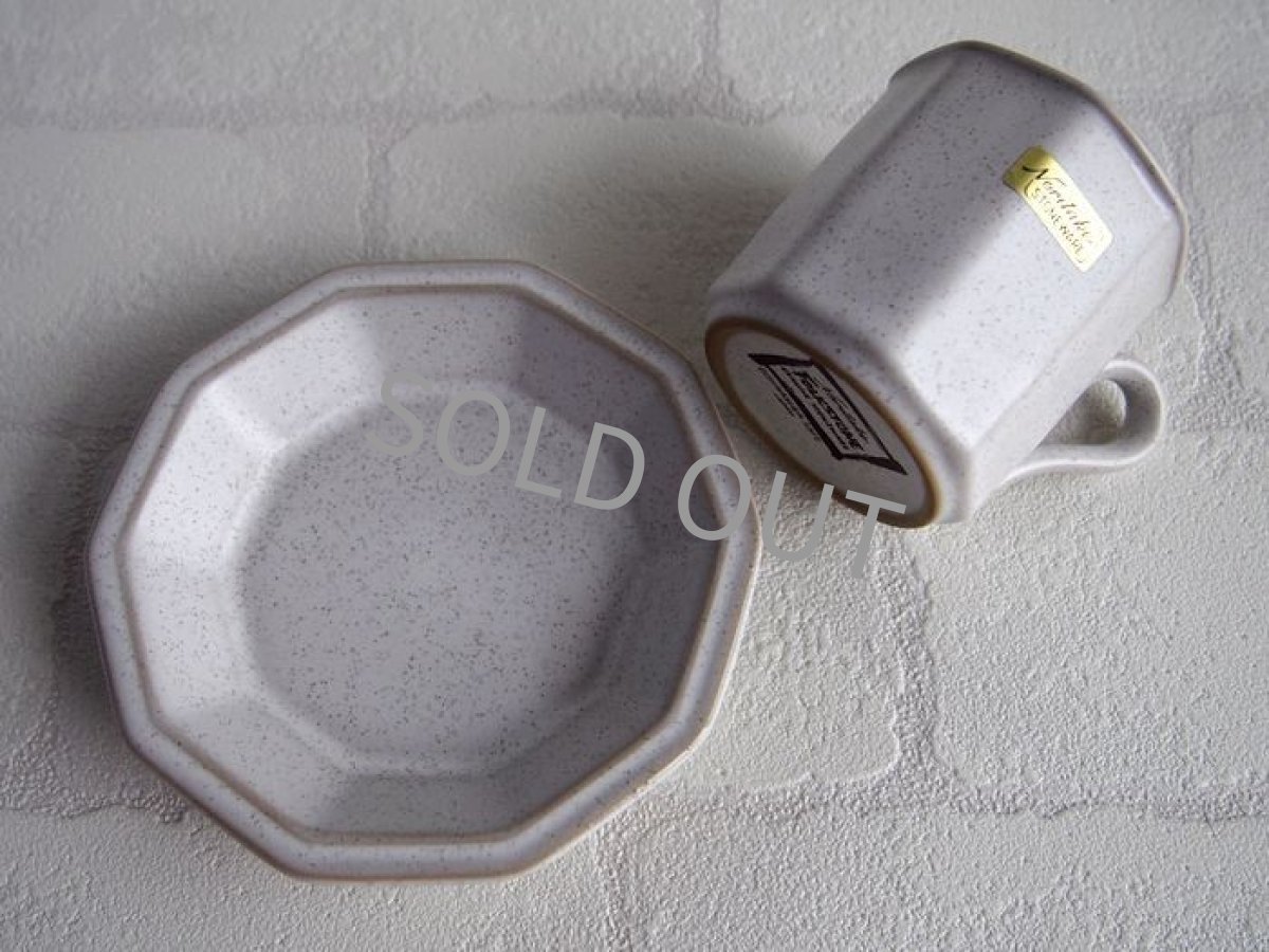 画像11: ノリタケ フォークストーン　 デミタスカップ＆ソーサー 八角　砂目 白 (11)