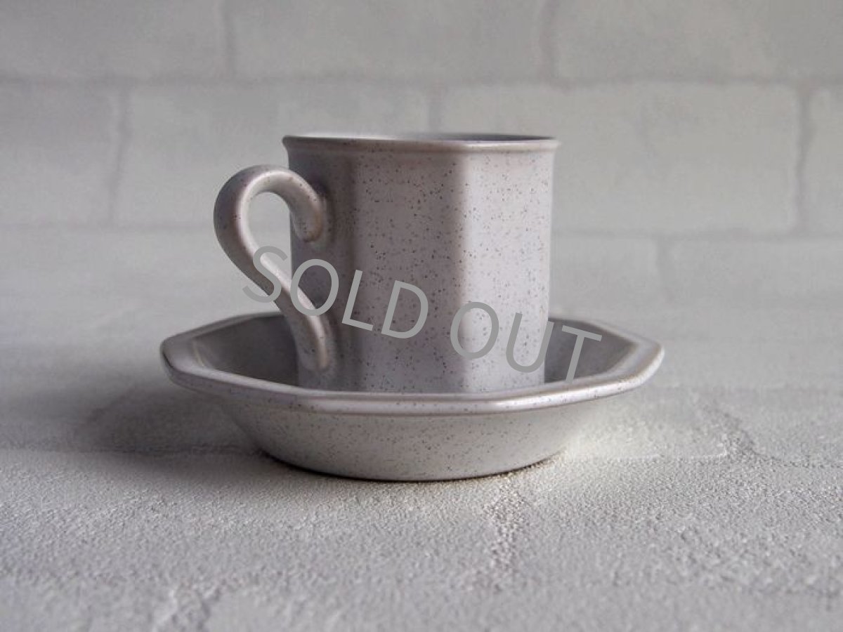 画像6: ノリタケ フォークストーン　 デミタスカップ＆ソーサー 八角　砂目 白 (6)