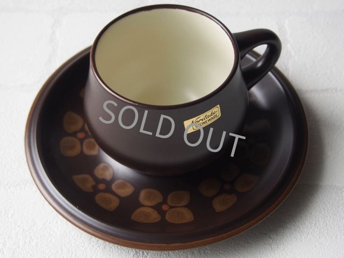 画像7: ノリタケ フォークストーン　カップ＆ソーサー　茶 花 (7)