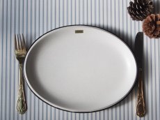 画像12: ノリタケ フォークストーン　楕円形の取り皿　21cm (12)