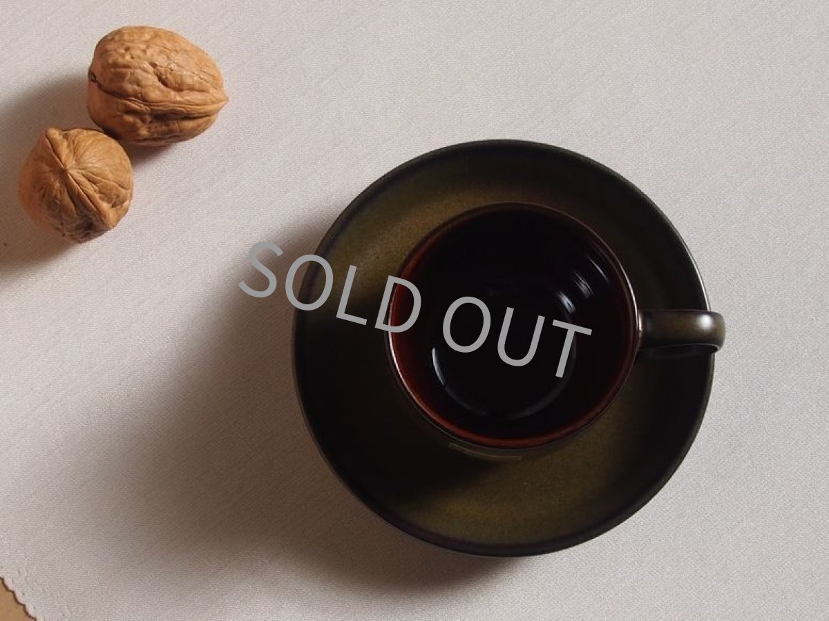 画像9: ノリタケ フォークストーン　 デミタスカップ＆ソーサー　緑 (9)