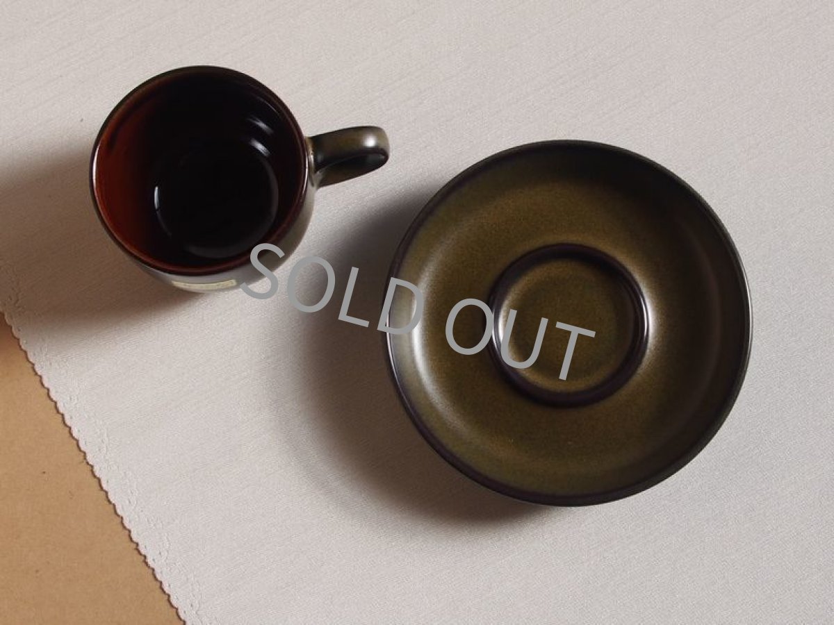 画像10: ノリタケ フォークストーン　 デミタスカップ＆ソーサー　緑 (10)