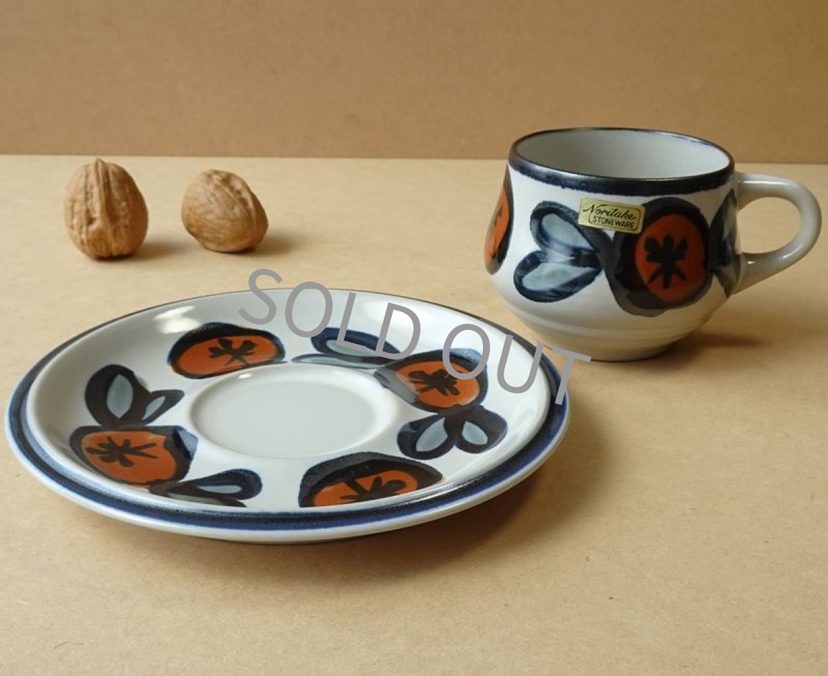 画像12: ノリタケ フォークストーン　 カップ＆ソーサー　実　先細 (12)