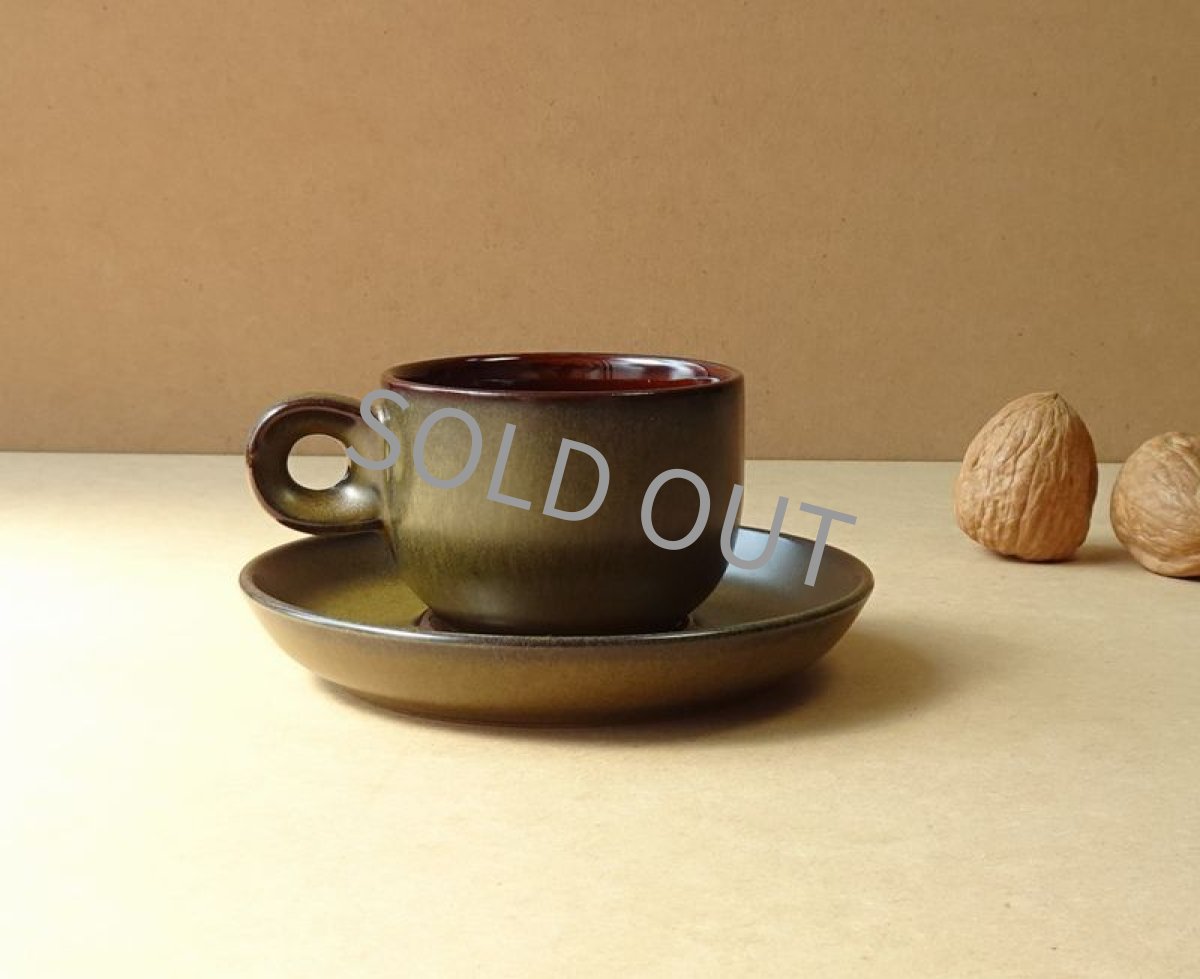 画像3: ノリタケ フォークストーン　 デミタスカップ＆ソーサー　緑 (3)