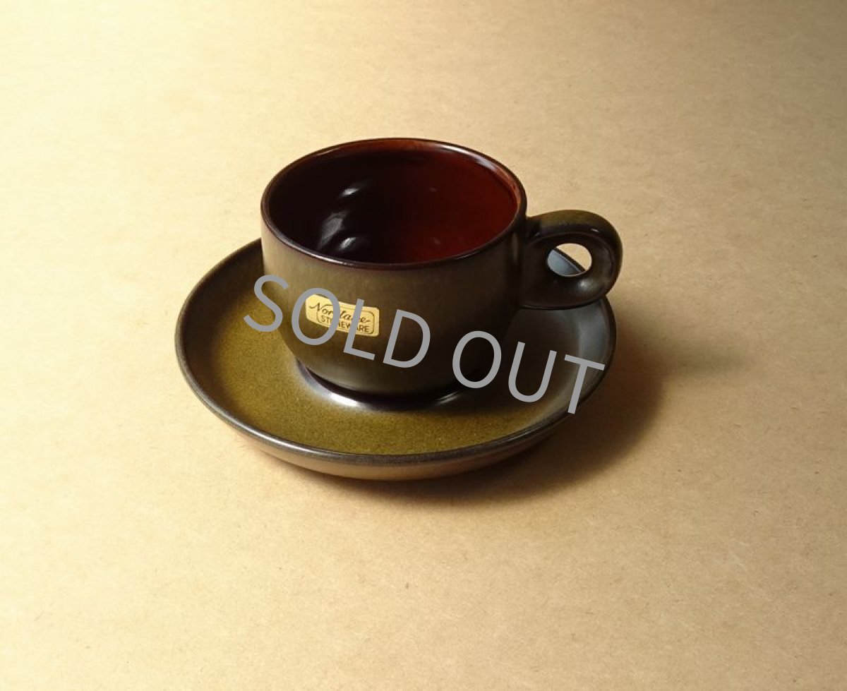 画像5: ノリタケ フォークストーン　 デミタスカップ＆ソーサー　緑 (5)