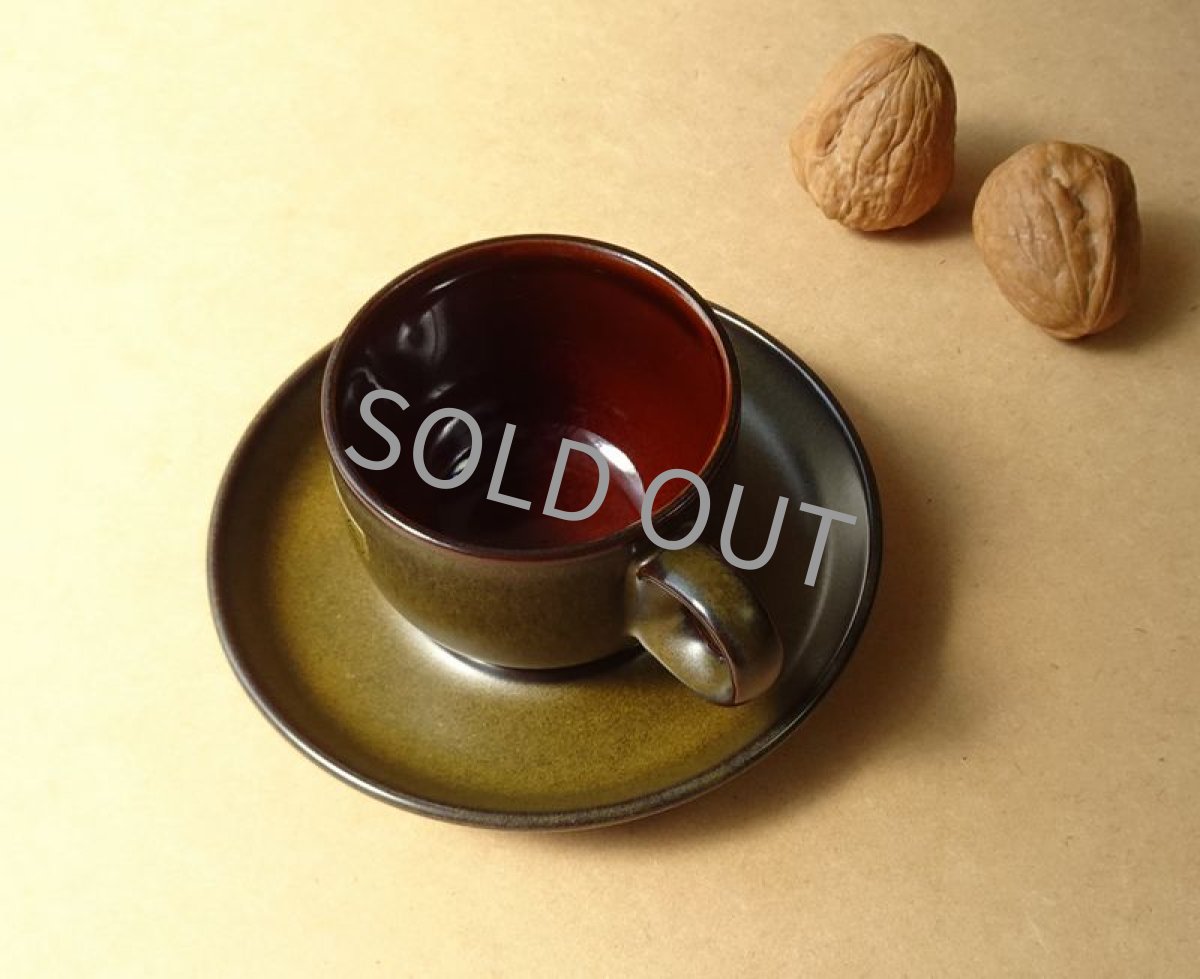 画像6: ノリタケ フォークストーン　 デミタスカップ＆ソーサー　緑 (6)