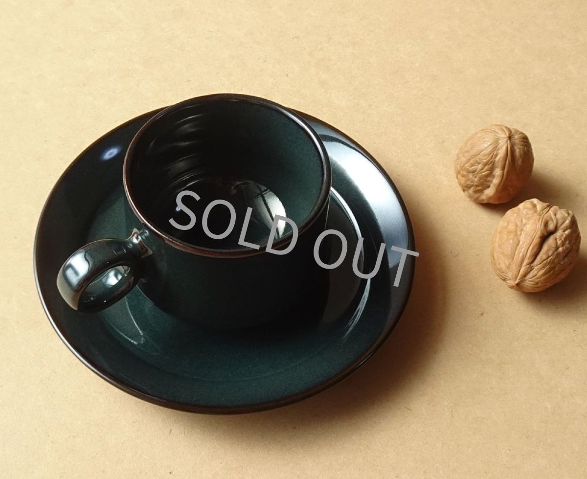 画像8: ノリタケ フォークストーン　 カップ＆ソーサー　灰青緑 丸柄 (8)