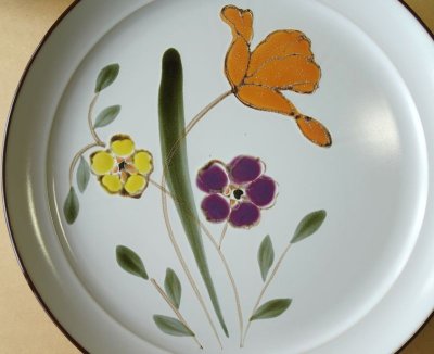 画像1: 【B品】ノリタケ ストーンウェア　ディナー皿　hello spring 26cm