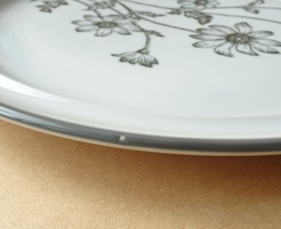 画像2: 【B品】ノリタケ  ストーンウェア　ディナー皿 アネモネ 26.5cm