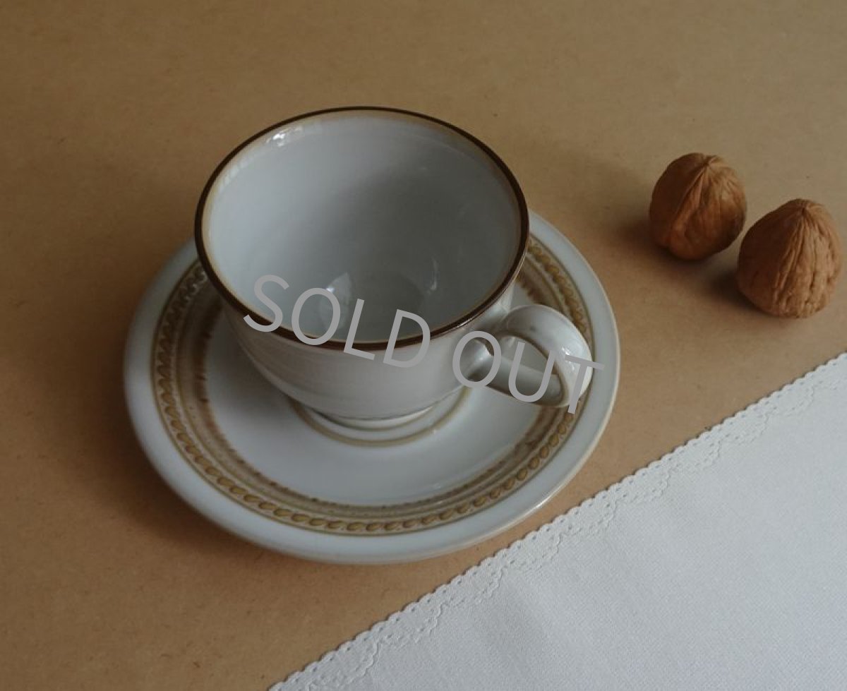 画像7: 【B品】ノリタケ ストーンウェア　カップ＆ソーサー　ロープ模様 (7)