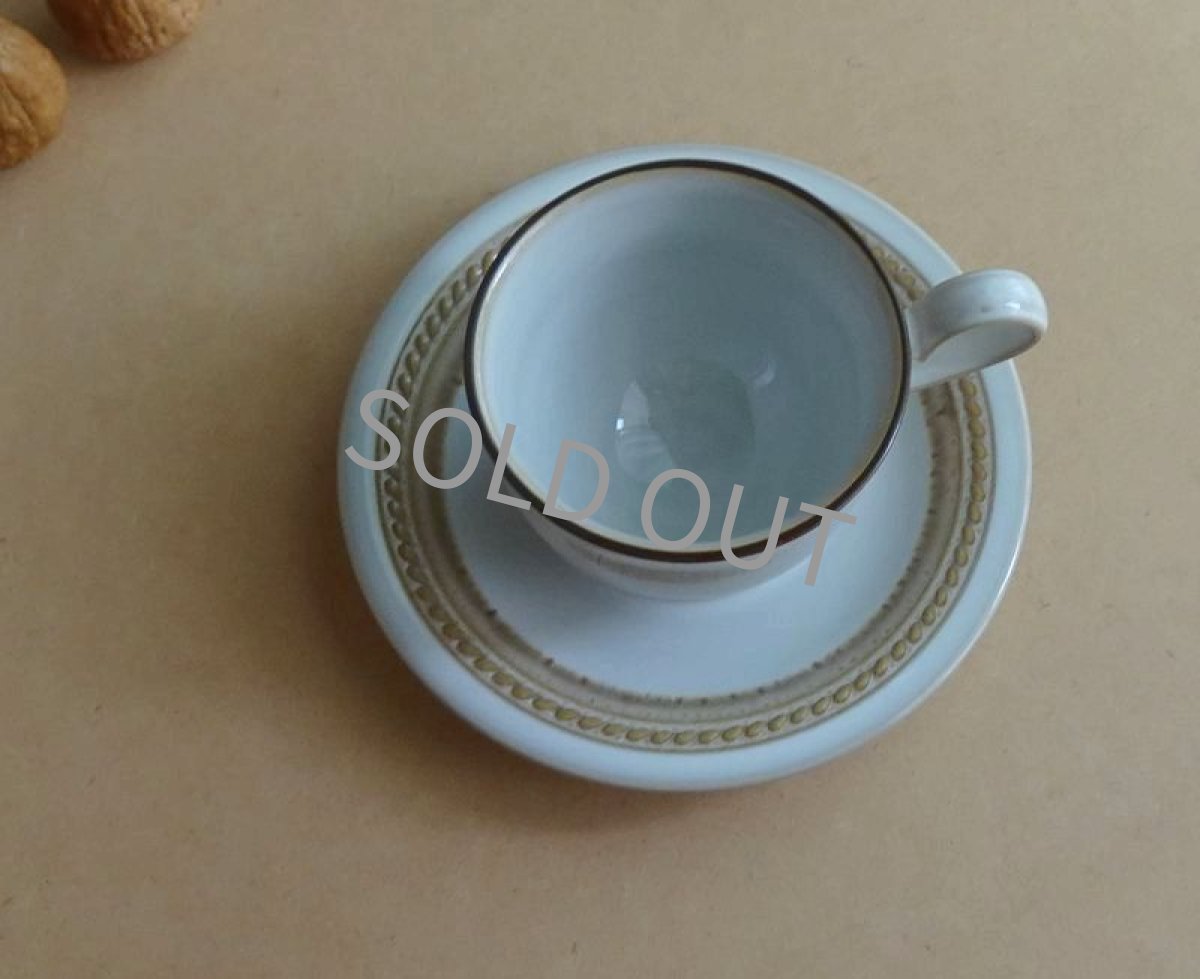 画像9: 【B品】ノリタケ ストーンウェア　カップ＆ソーサー　ロープ模様 (9)