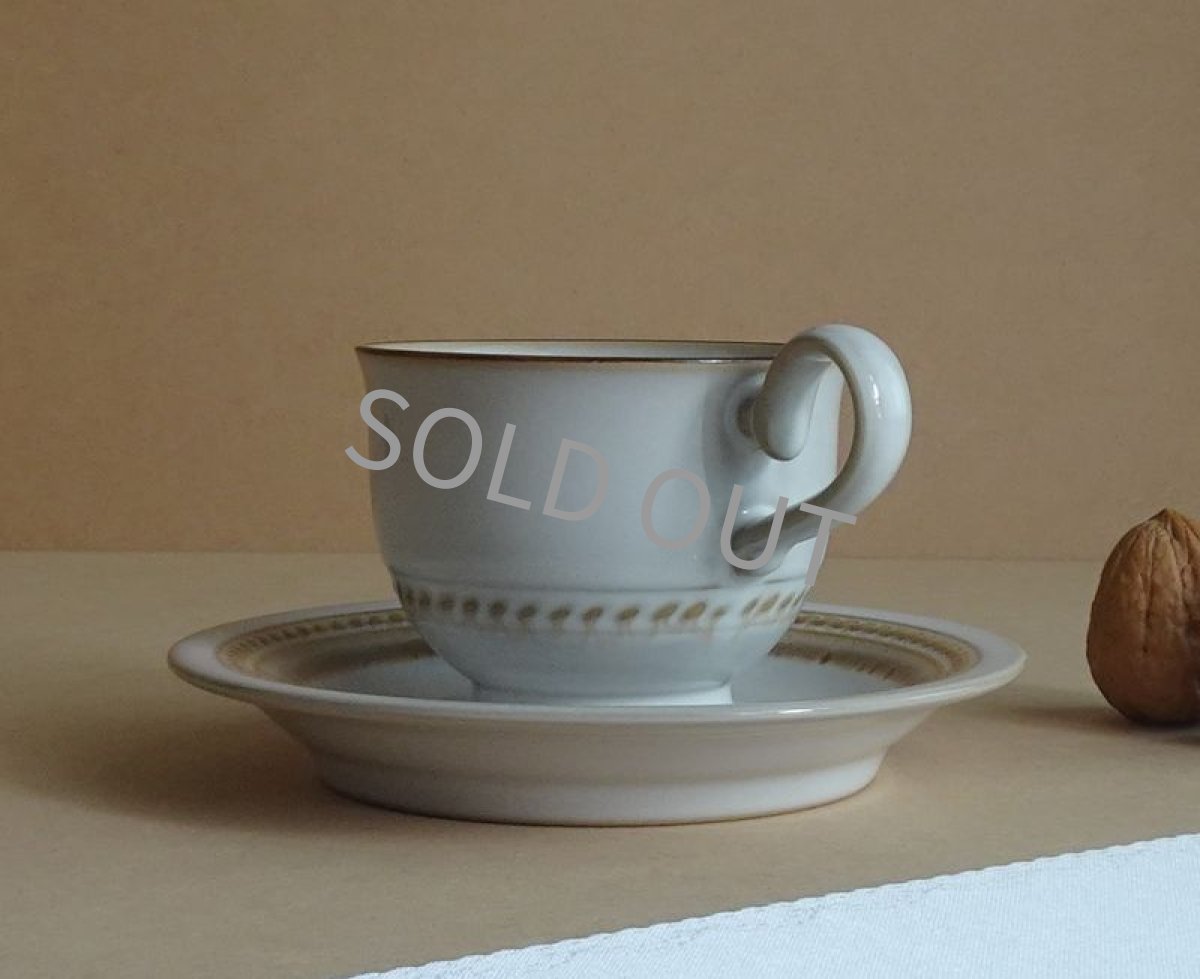 画像2: 【B品】ノリタケ ストーンウェア　カップ＆ソーサー　ロープ模様 (2)