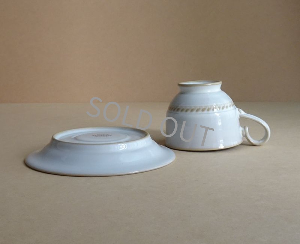 画像18: 【B品】ノリタケ ストーンウェア　カップ＆ソーサー　ロープ模様 (18)