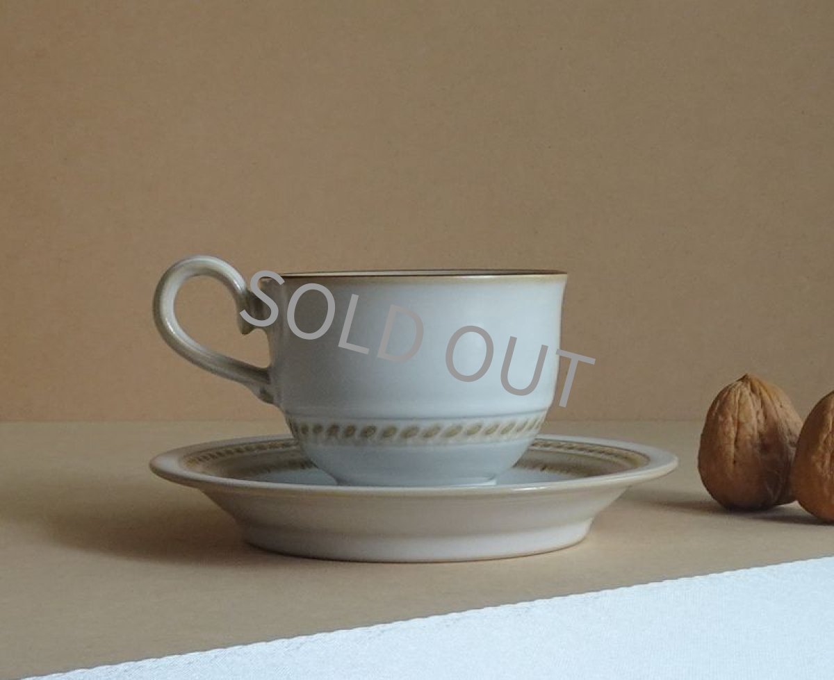 画像4: 【B品】ノリタケ ストーンウェア　カップ＆ソーサー　ロープ模様 (4)