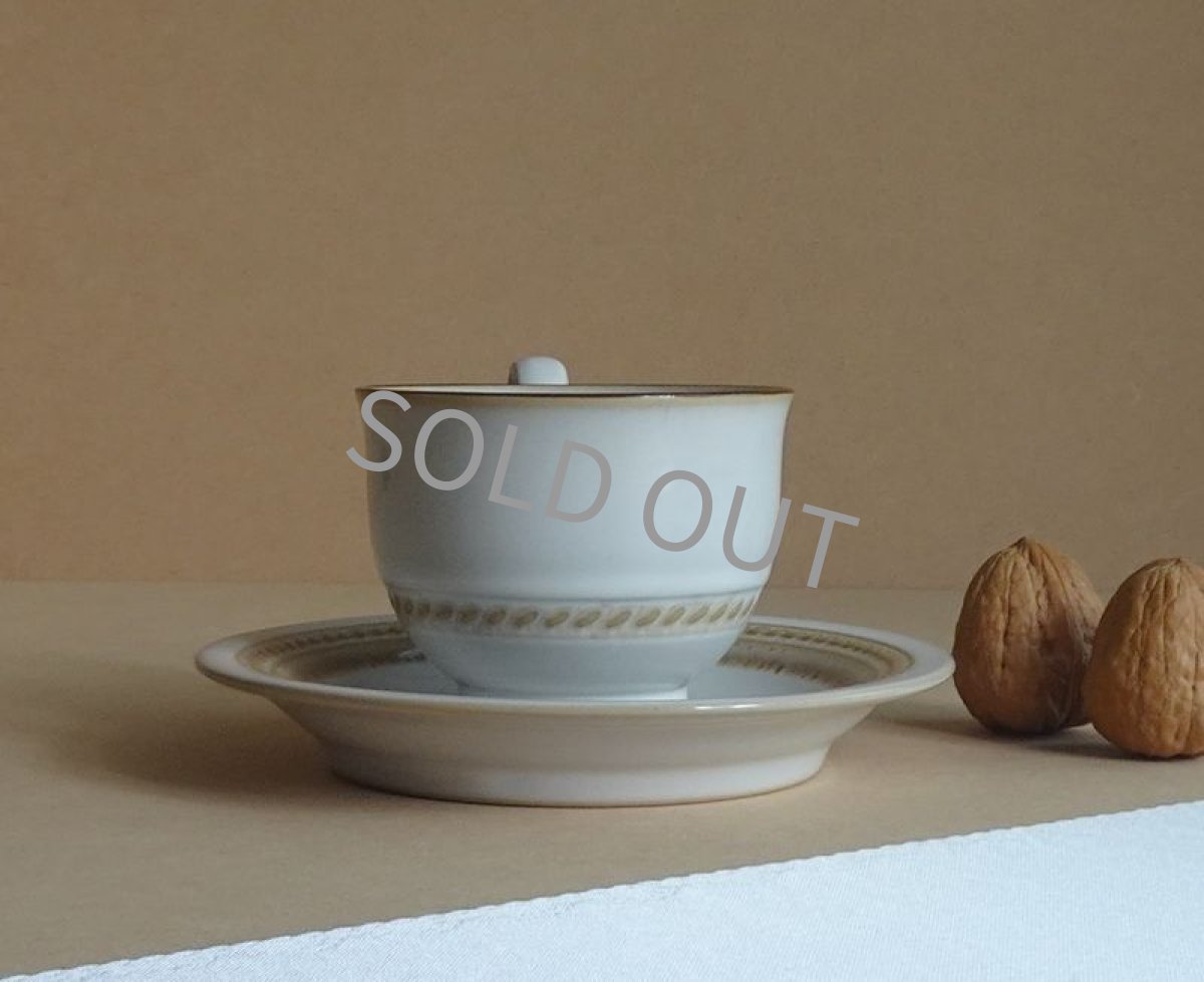 画像5: 【B品】ノリタケ ストーンウェア　カップ＆ソーサー　ロープ模様 (5)