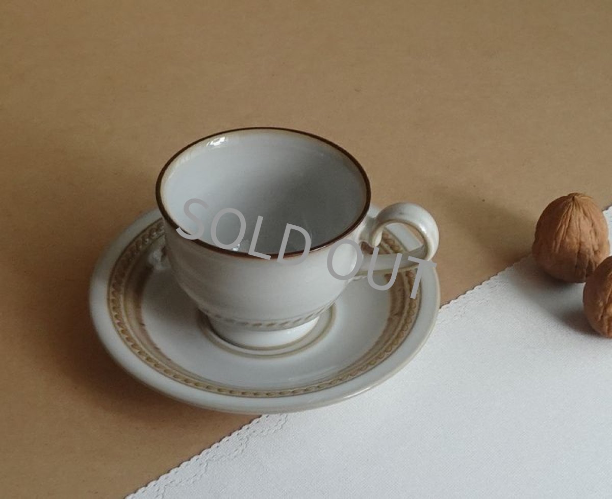 画像6: 【B品】ノリタケ ストーンウェア　カップ＆ソーサー　ロープ模様 (6)