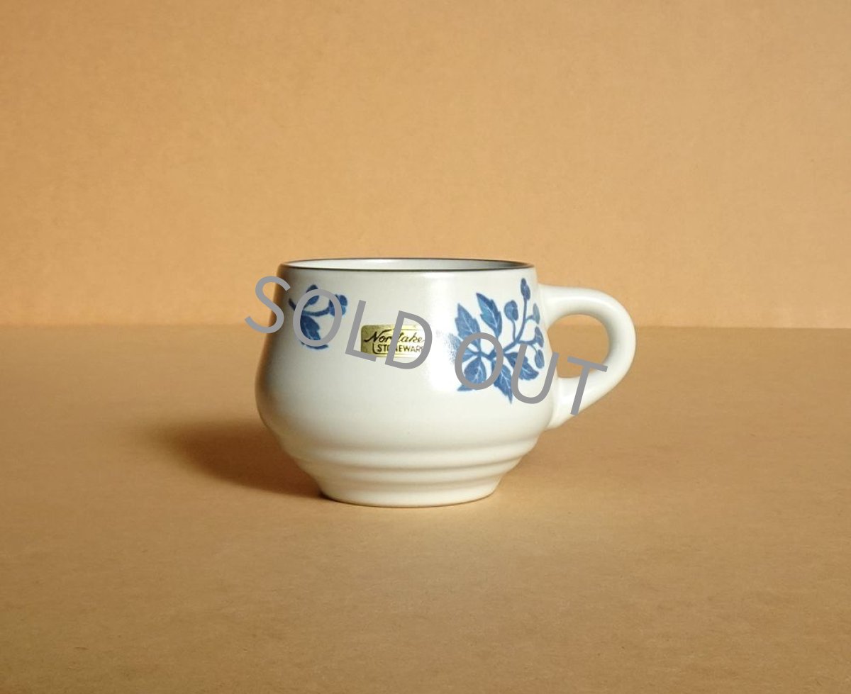 画像15: ノリタケ ストーンウェア　カップ＆ソーサー 青実 先細 (15)