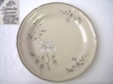 画像1: ストーンウェア　ディナー皿　27cm アーシーカラー 花 (1)