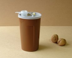 画像1: タッパーウェア　サーバーボトル 500ml 卵型 茶 ヴィンテージ タッパーちゃん (1)