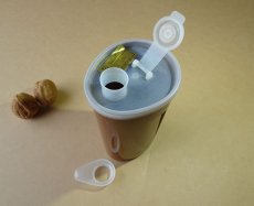 画像17: タッパーウェア　サーバーボトル 500ml 卵型 茶 ヴィンテージ タッパーちゃん (17)