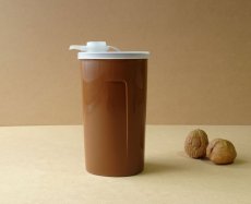 画像3: タッパーウェア　サーバーボトル 500ml 卵型 茶 ヴィンテージ タッパーちゃん (3)