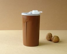 画像4: タッパーウェア　サーバーボトル 500ml 卵型 茶 ヴィンテージ タッパーちゃん (4)