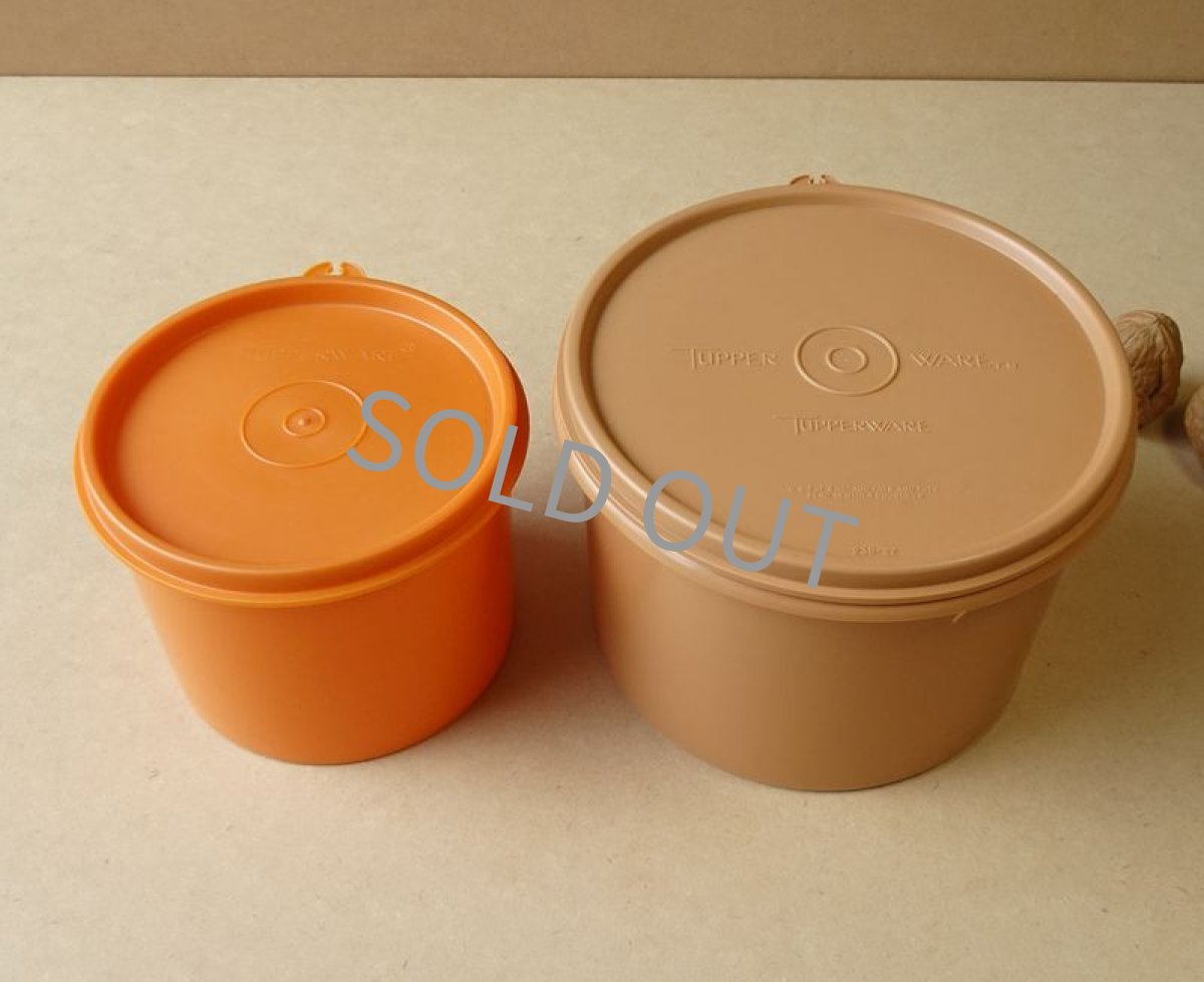 画像4: タッパーウェア　オータムキャニスター 2個セット ヴィンテージ USA製 (4)