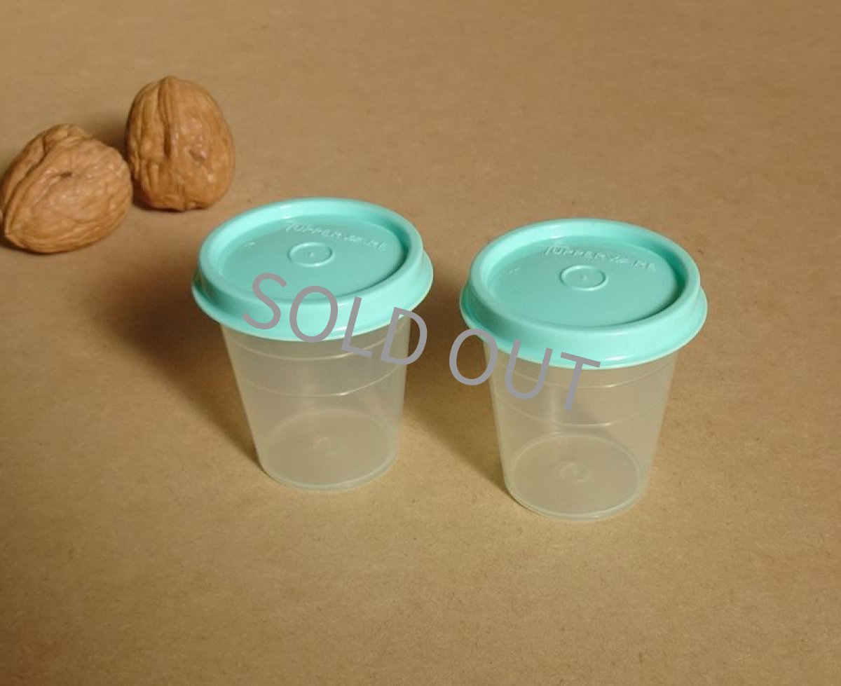 画像14: タッパーウェア　ミニコップ 2個セット　青緑 60ml (14)