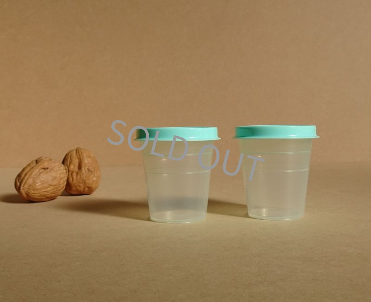 画像3: タッパーウェア　ミニコップ 2個セット　青緑 60ml (3)